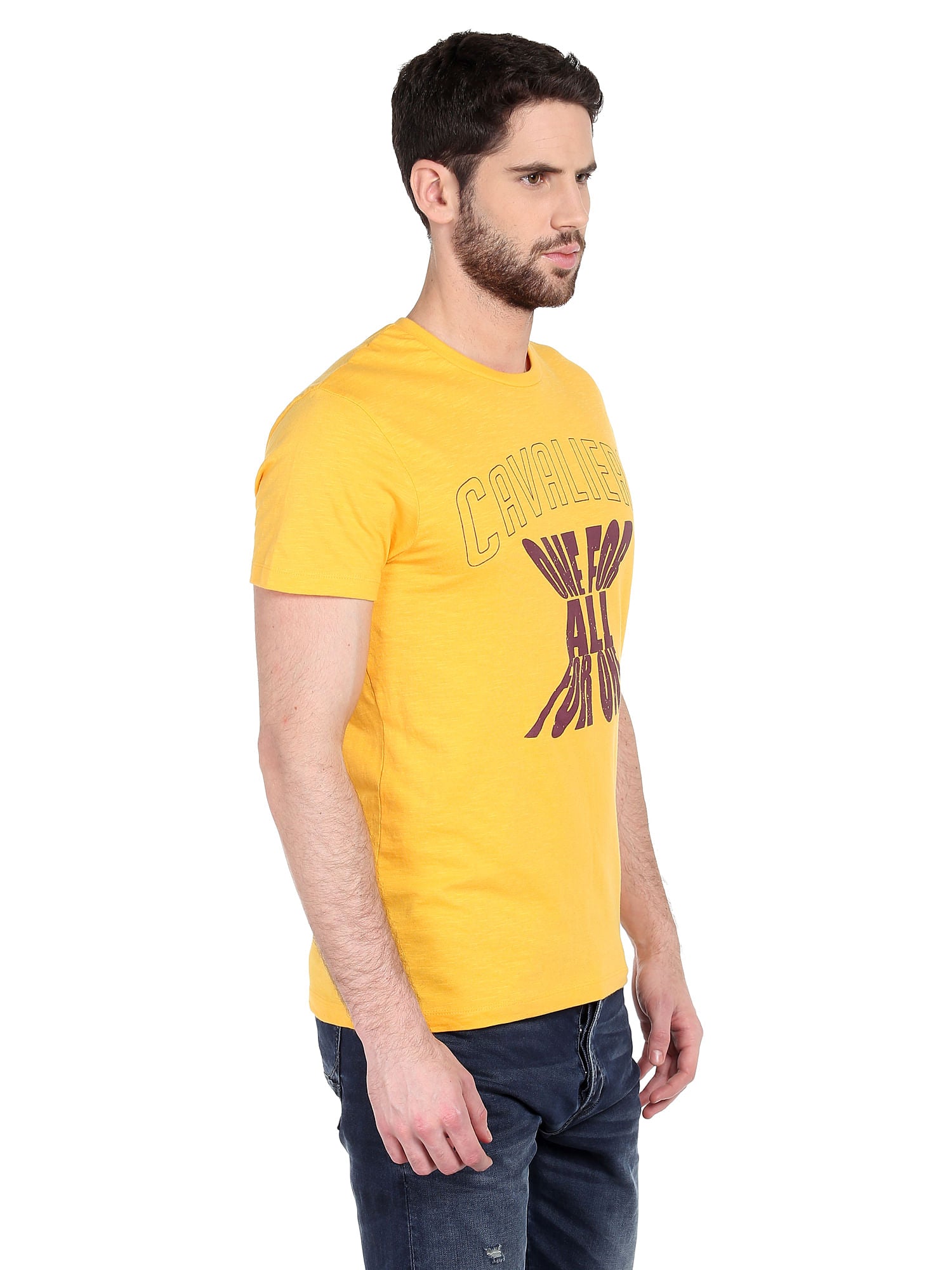 Cleveland Cavaliers Yellow Crew Neck Nba T-Shirt