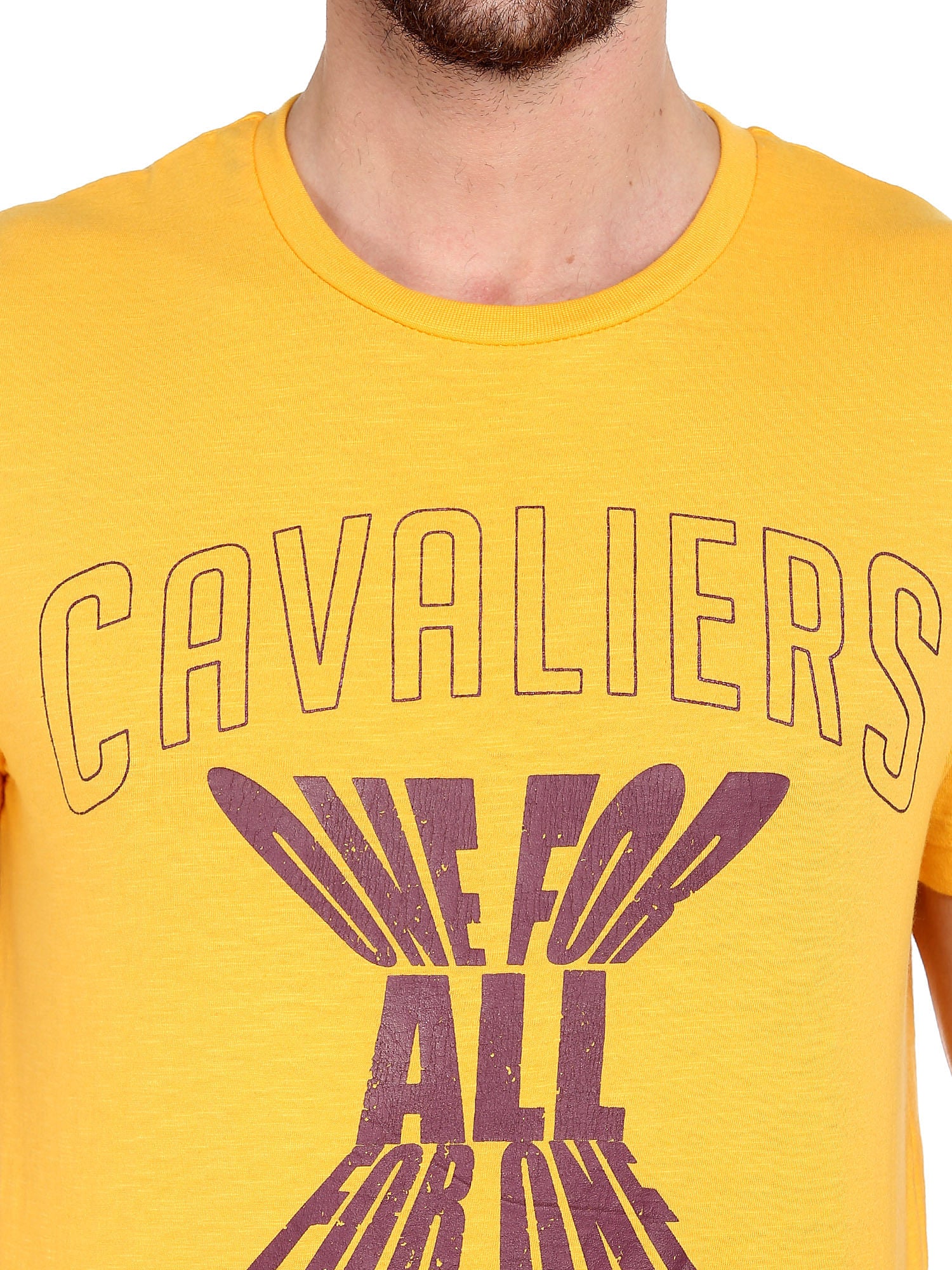 Cleveland Cavaliers Yellow Crew Neck Nba T-Shirt