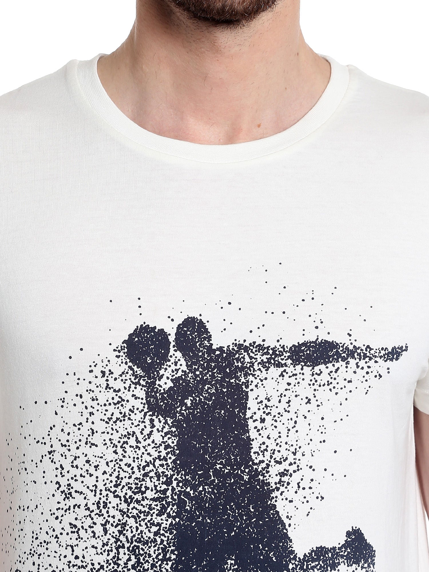 Nba Logo Grey Crew Neck T-Shirt
