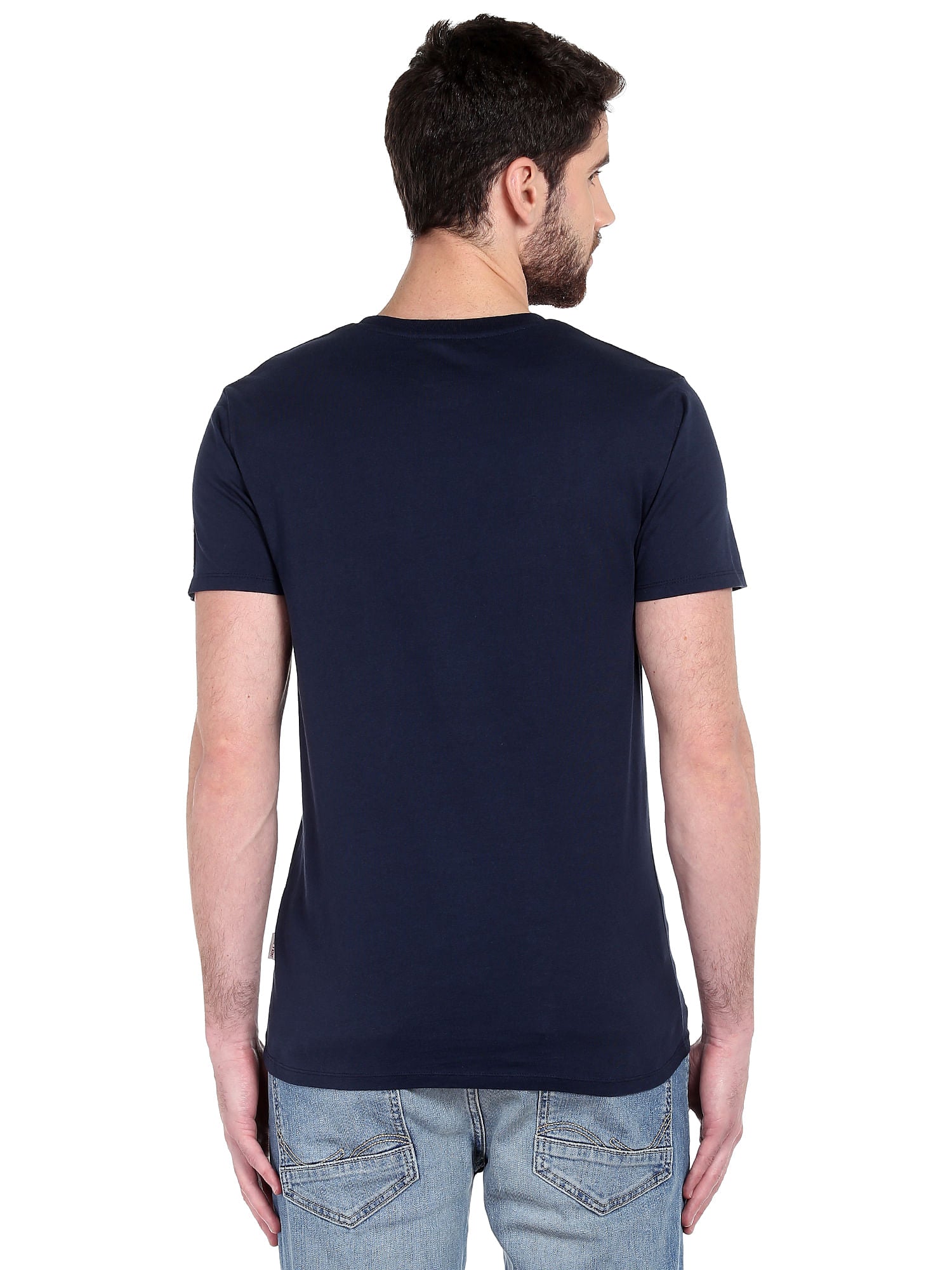 Chicago Bulls Navy Blue Crew Neck Nba T-Shirt