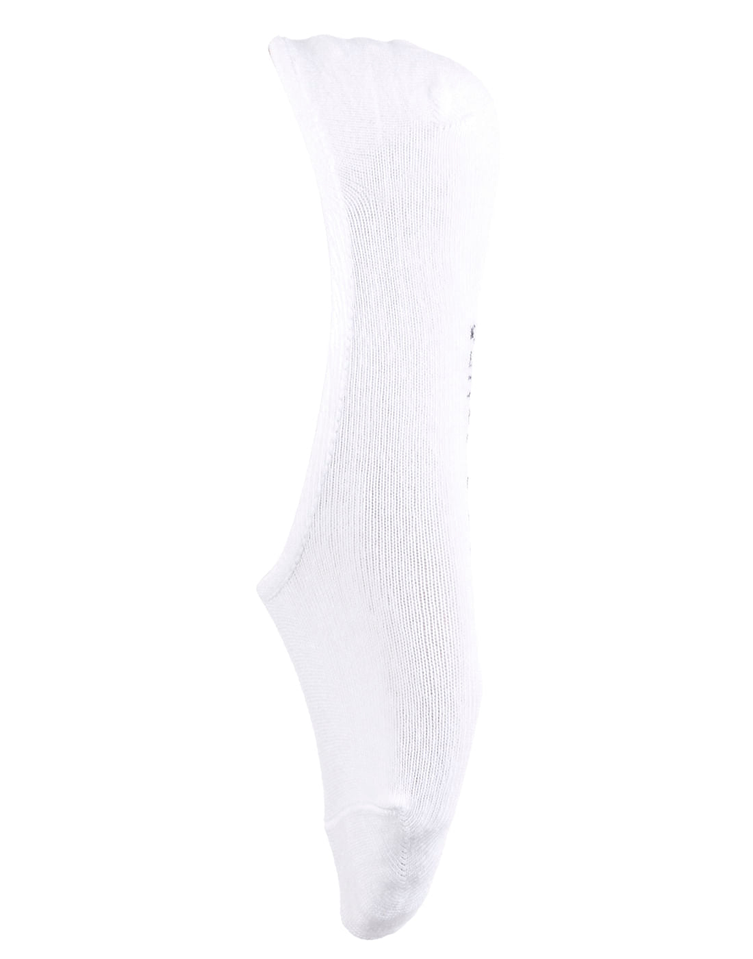 White Logo Print No Show Socks
