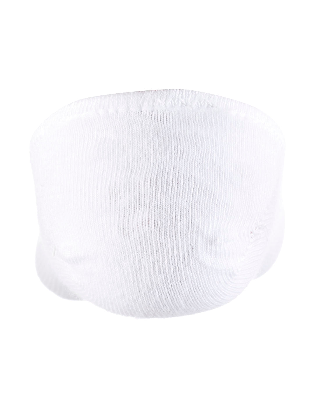 White Logo Print No Show Socks