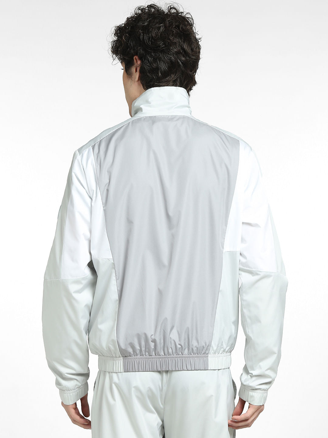 Grey Colourblocked Track Co-ord Jacket