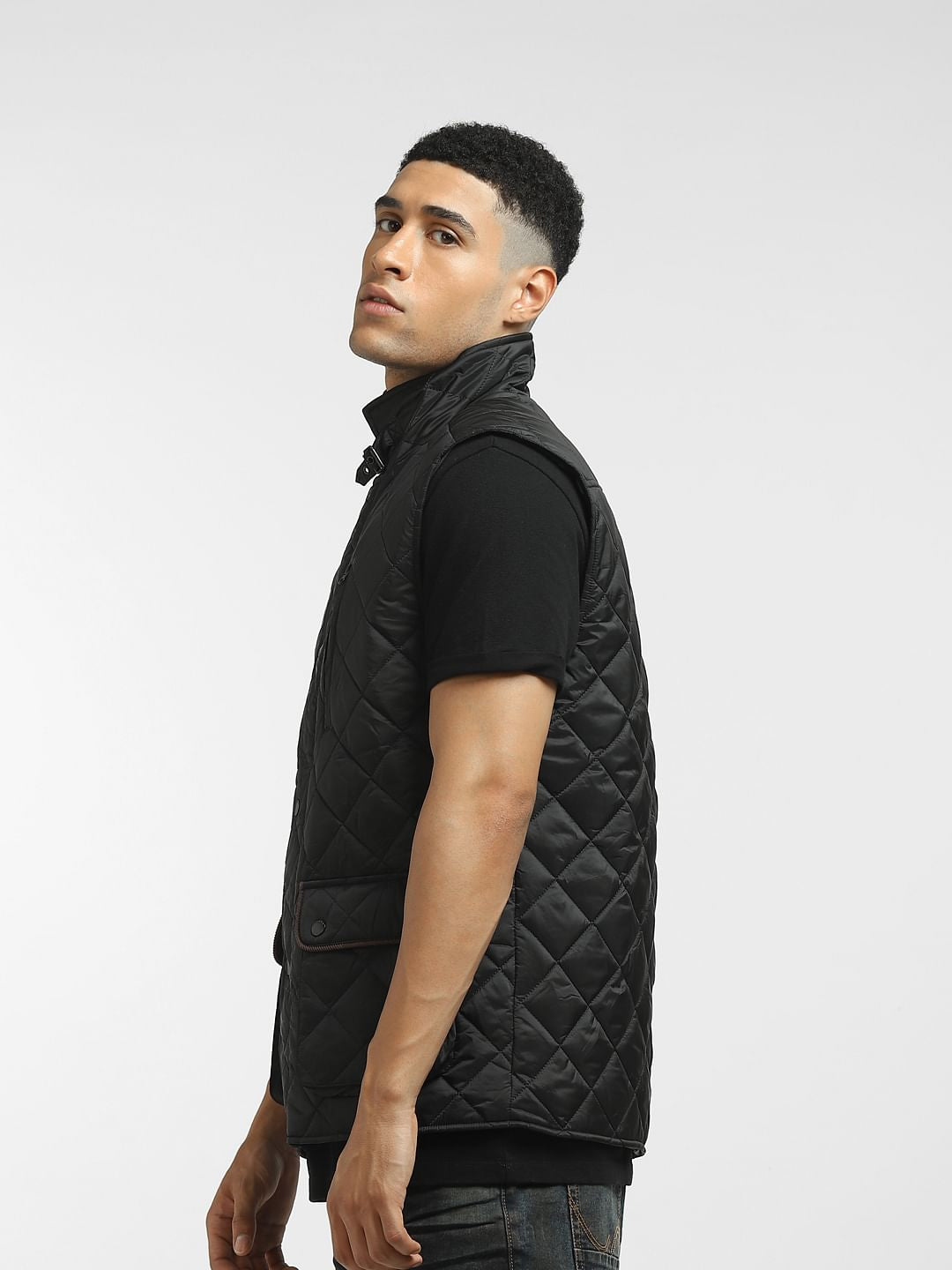 Black High-Neck Puffer Jacket