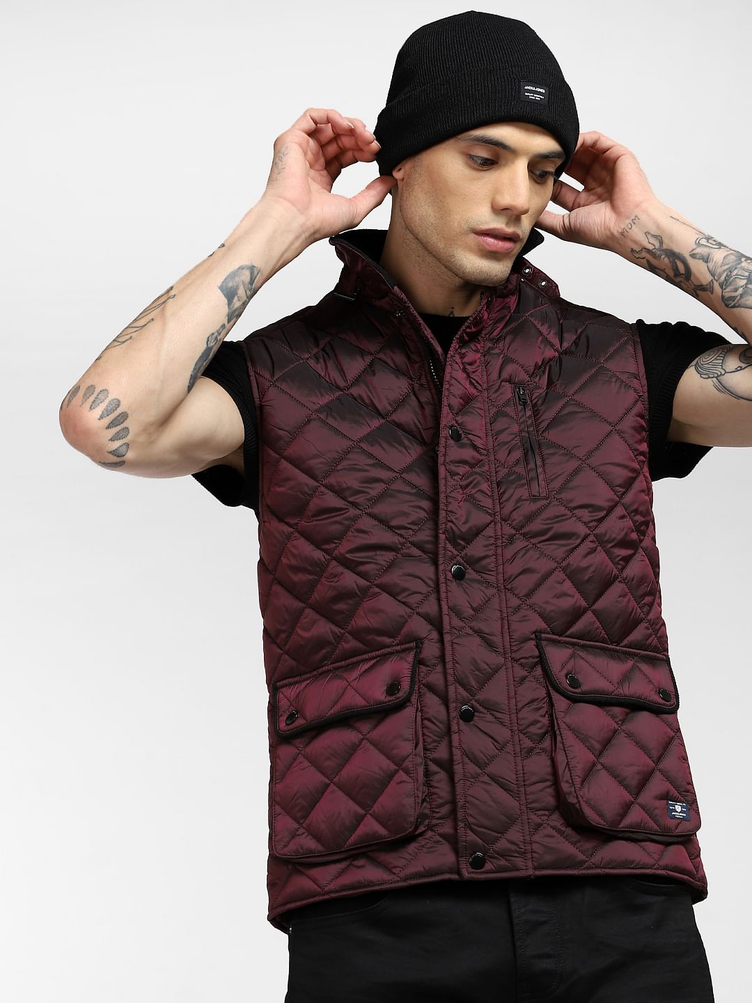 Burgundy Quilted Vest