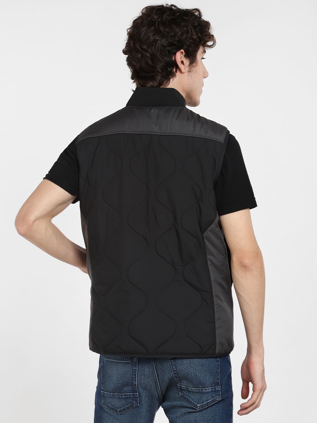 Black Quilted Vest Jacket