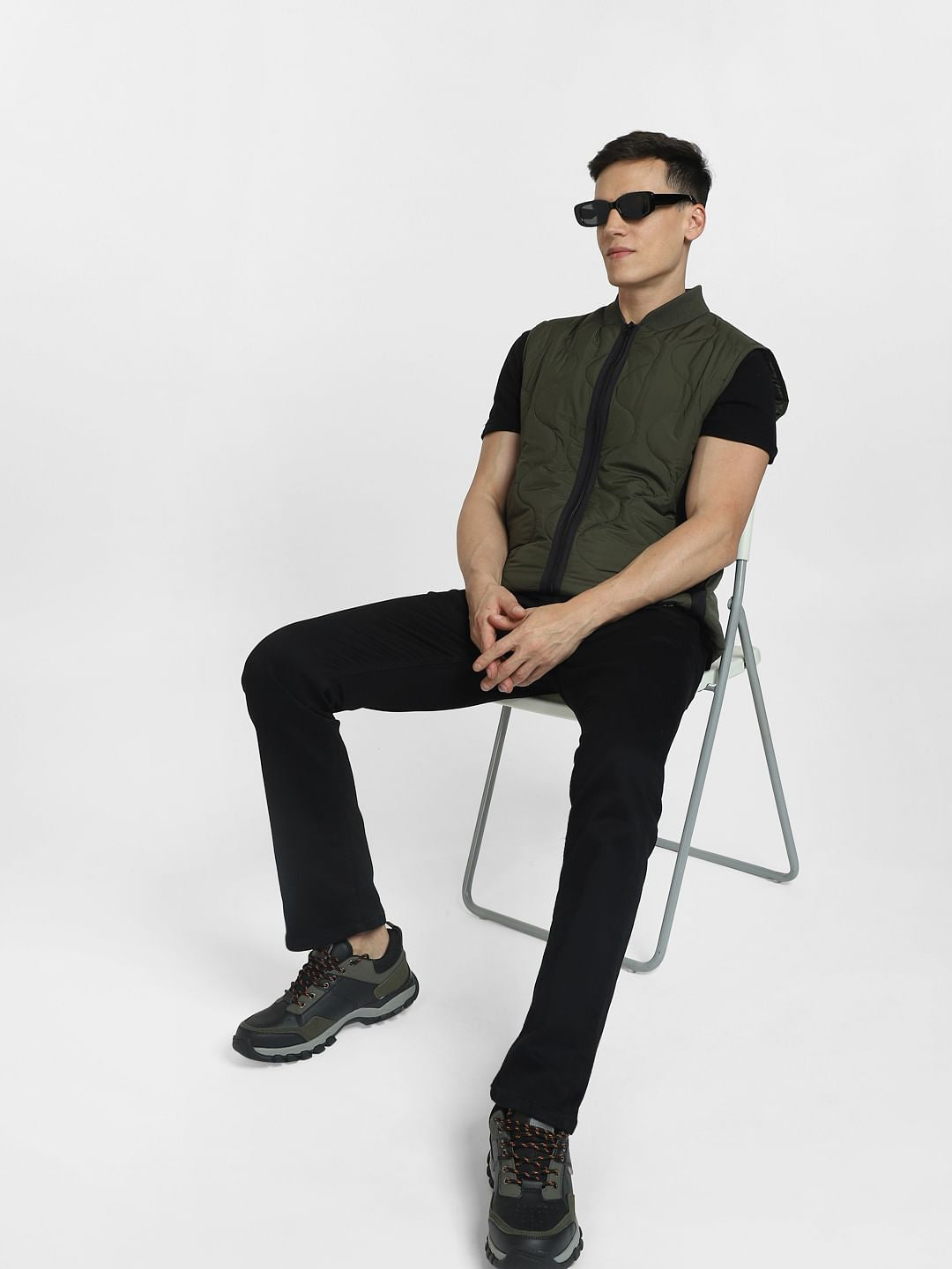 Green Duvet Quilted Vest