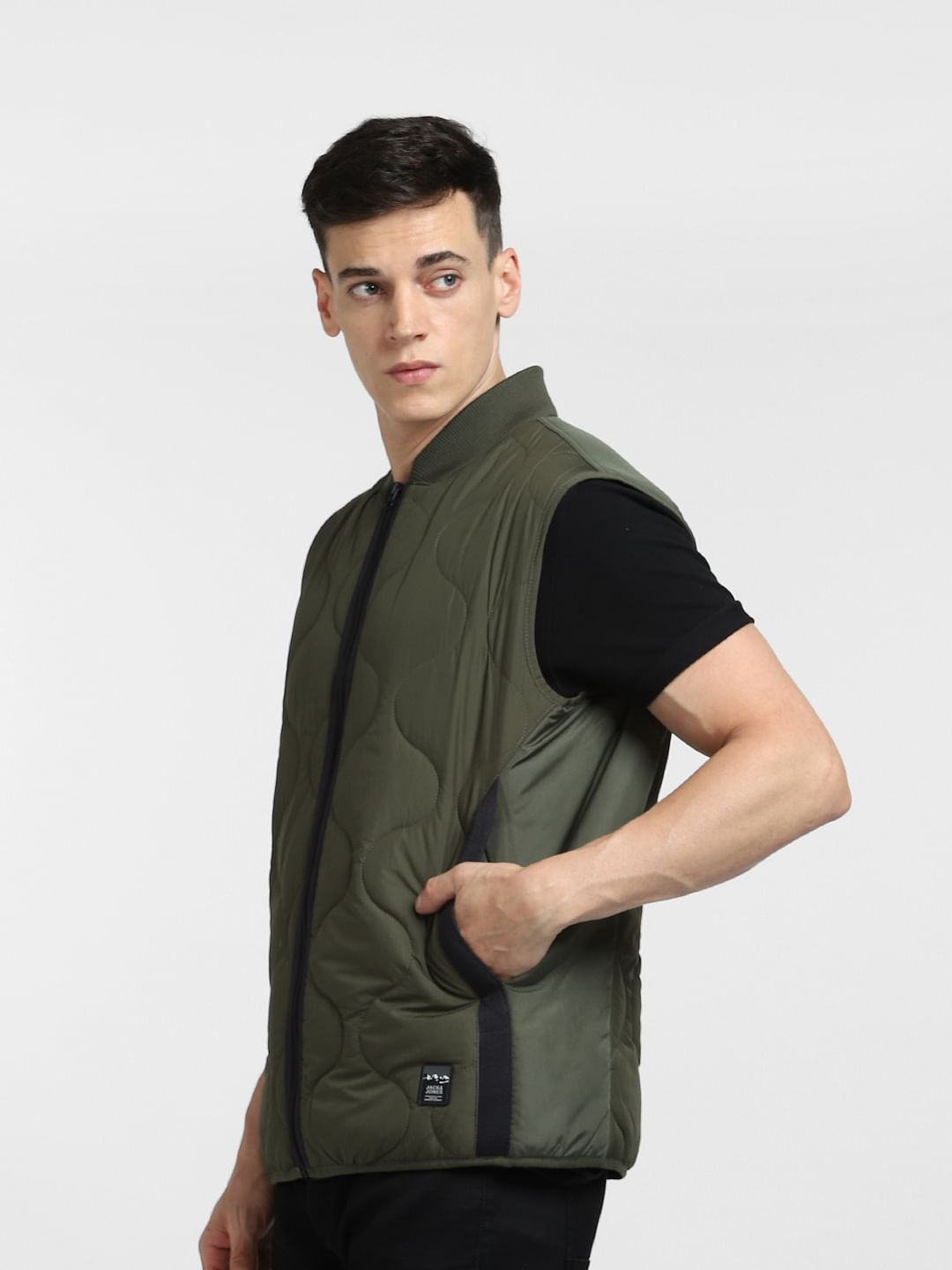 Green Duvet Quilted Vest