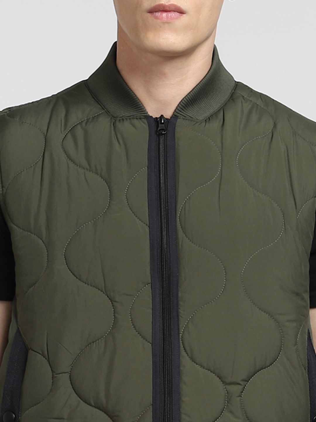 Green Duvet Quilted Vest