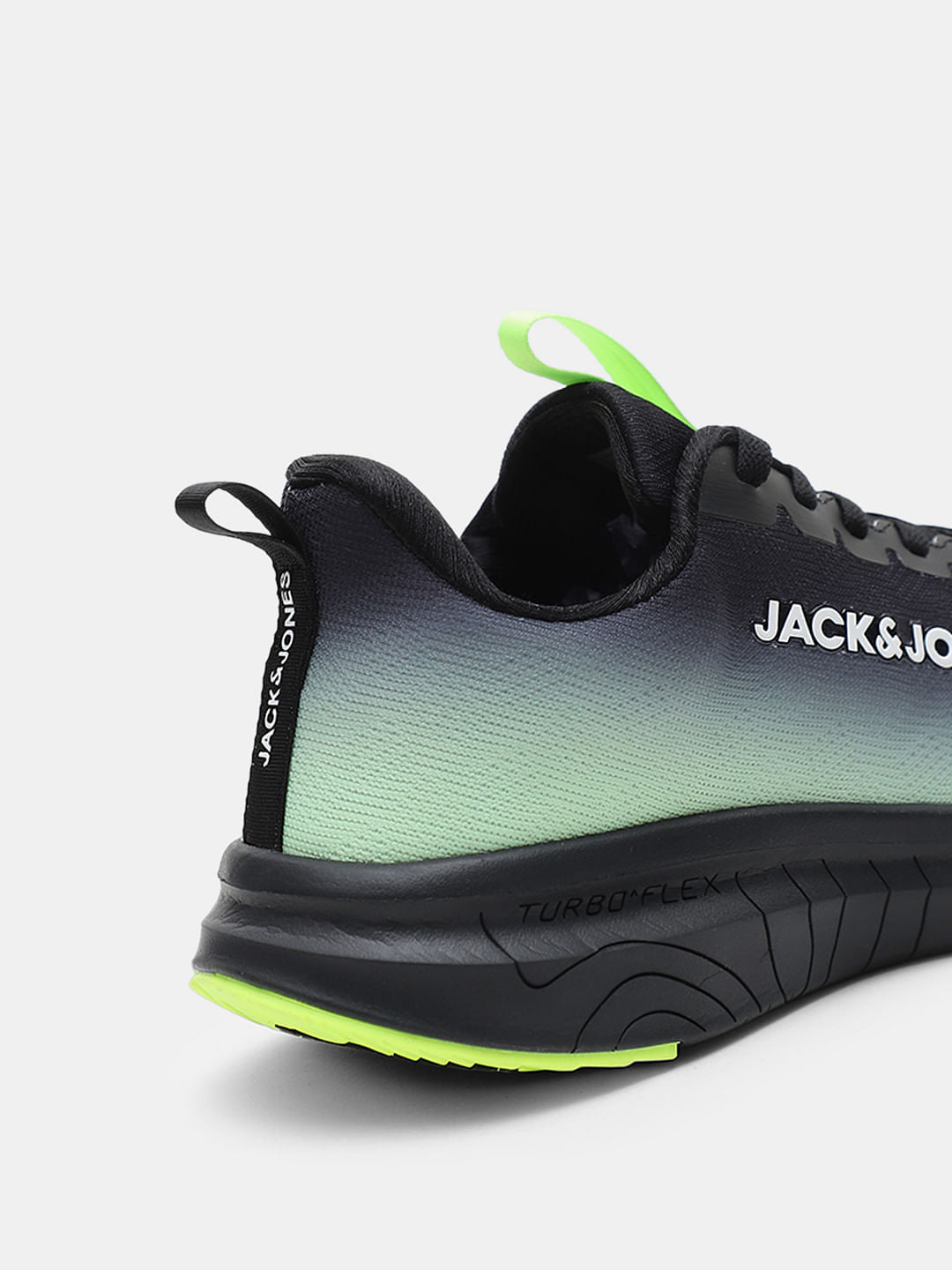 Black Ombre Knit Lace-Up Sneakers