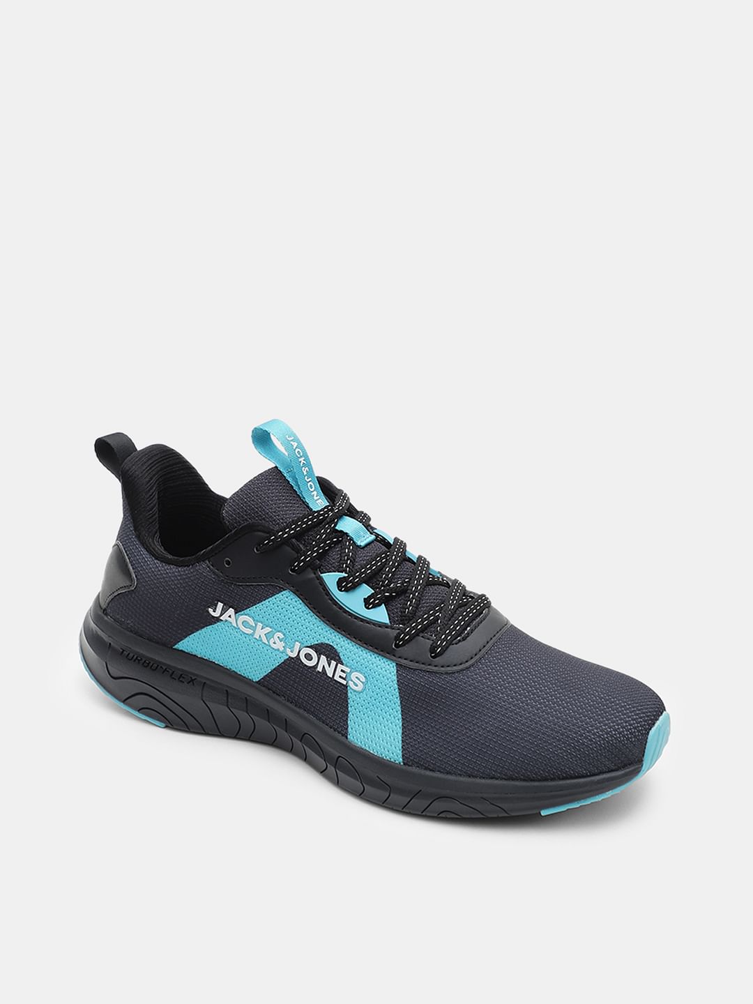 Black Colourblocked Knit Sneakers