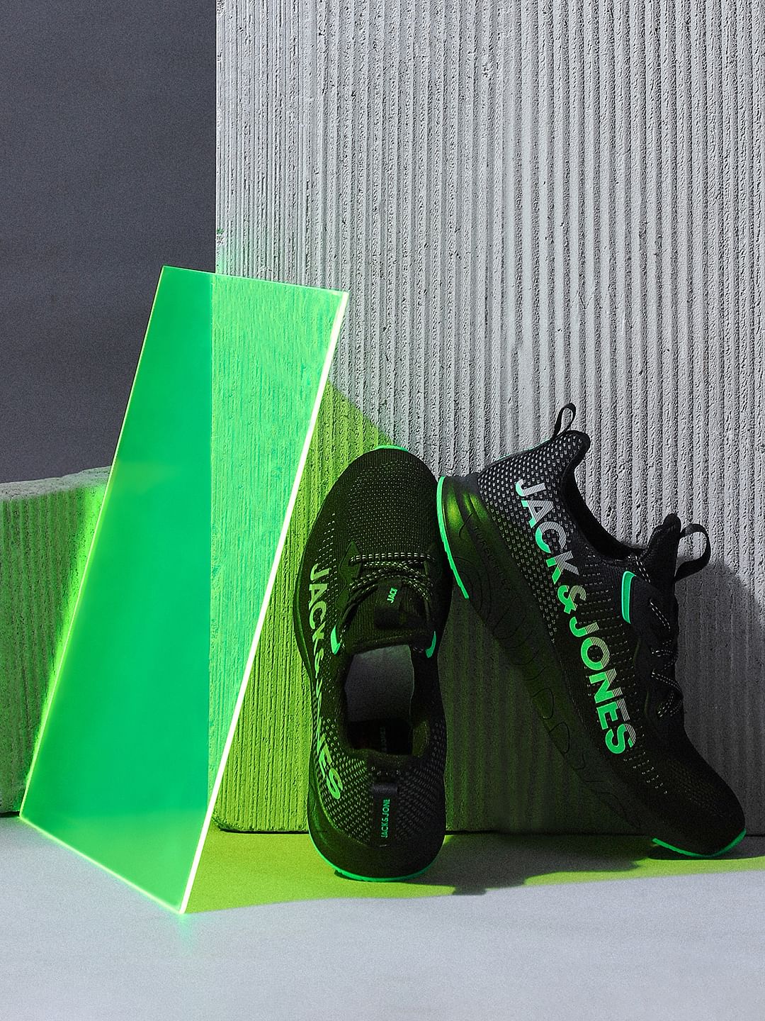 Black Abstract Print Sneakers