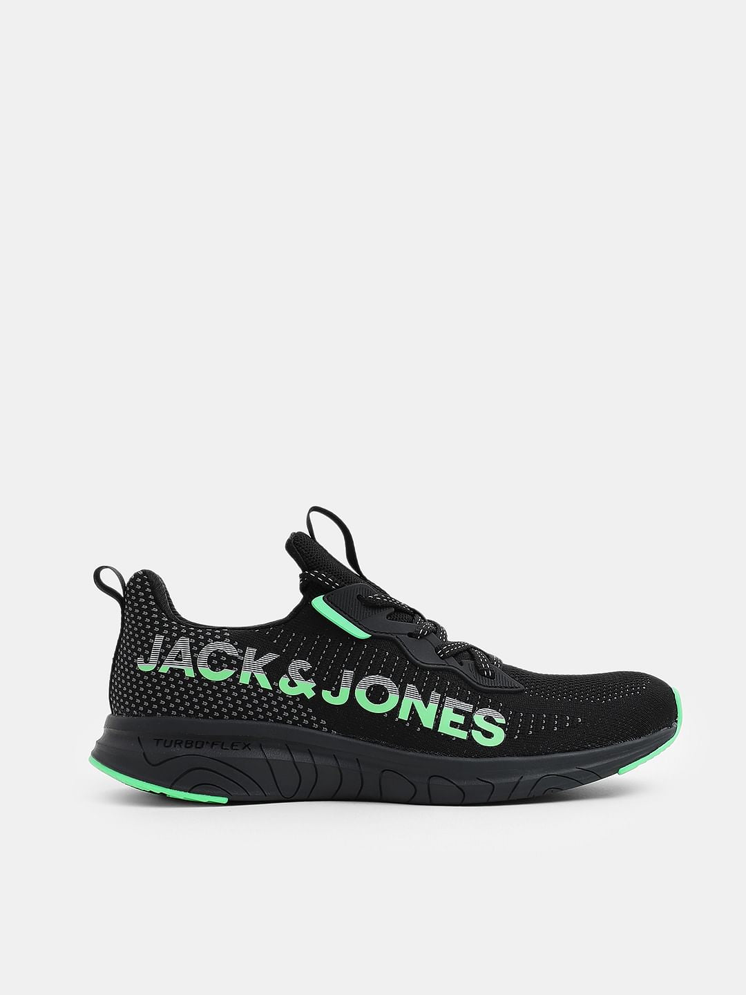 Black Abstract Print Sneakers