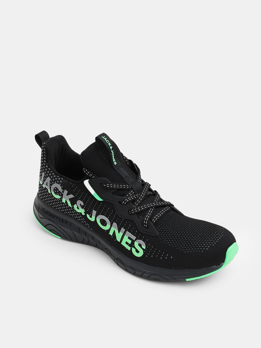 Black Abstract Print Sneakers