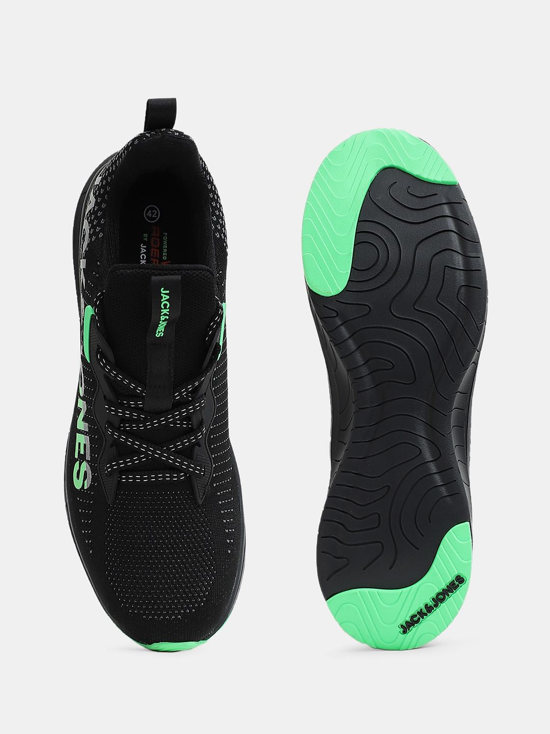 Black Abstract Print Sneakers