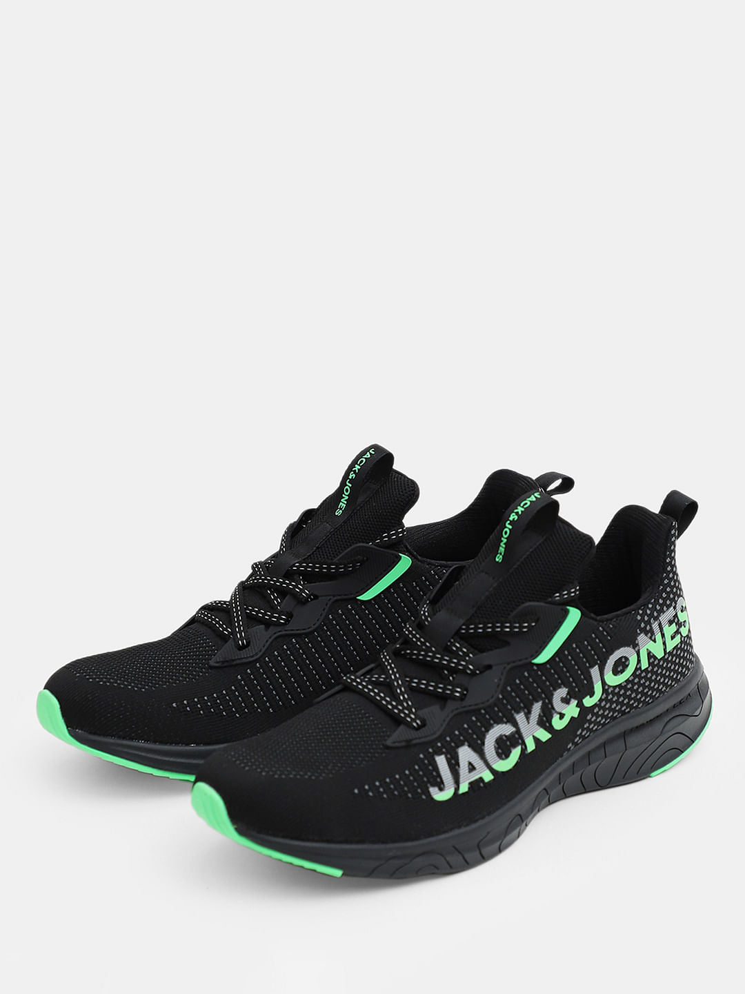 Black Abstract Print Sneakers