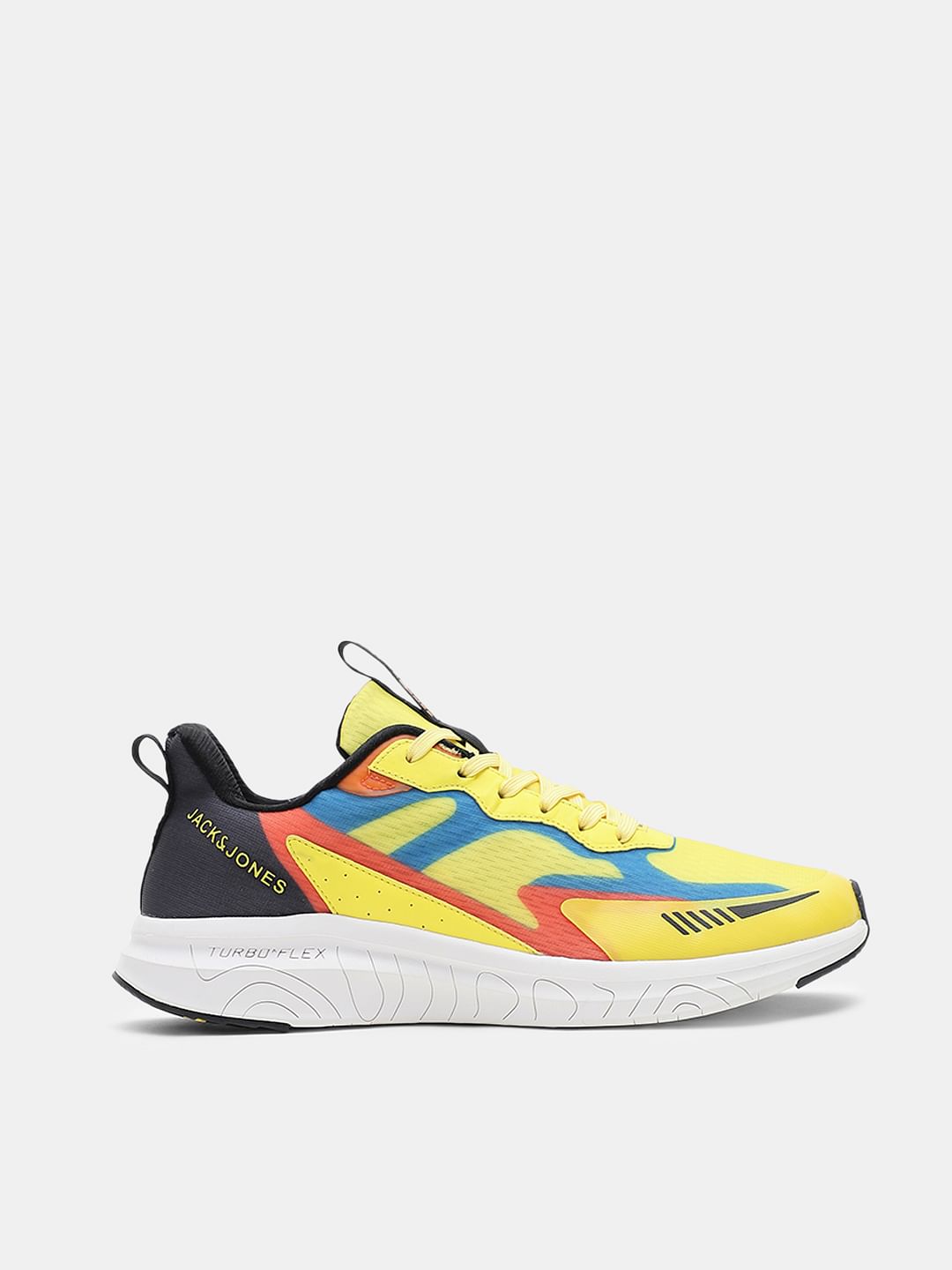 Yellow Colourblocked Sneakers