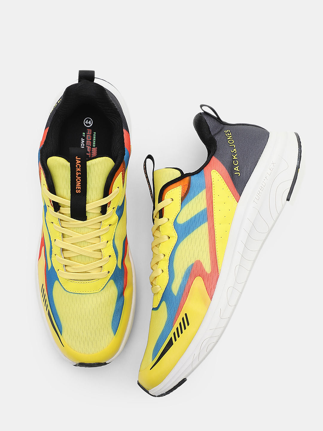 Yellow Colourblocked Sneakers