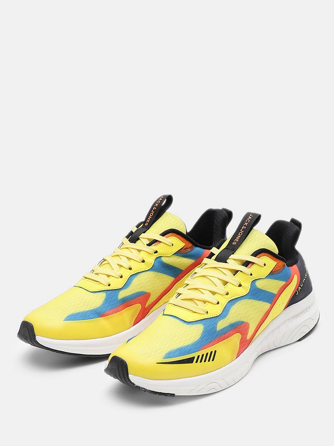 Yellow Colourblocked Sneakers