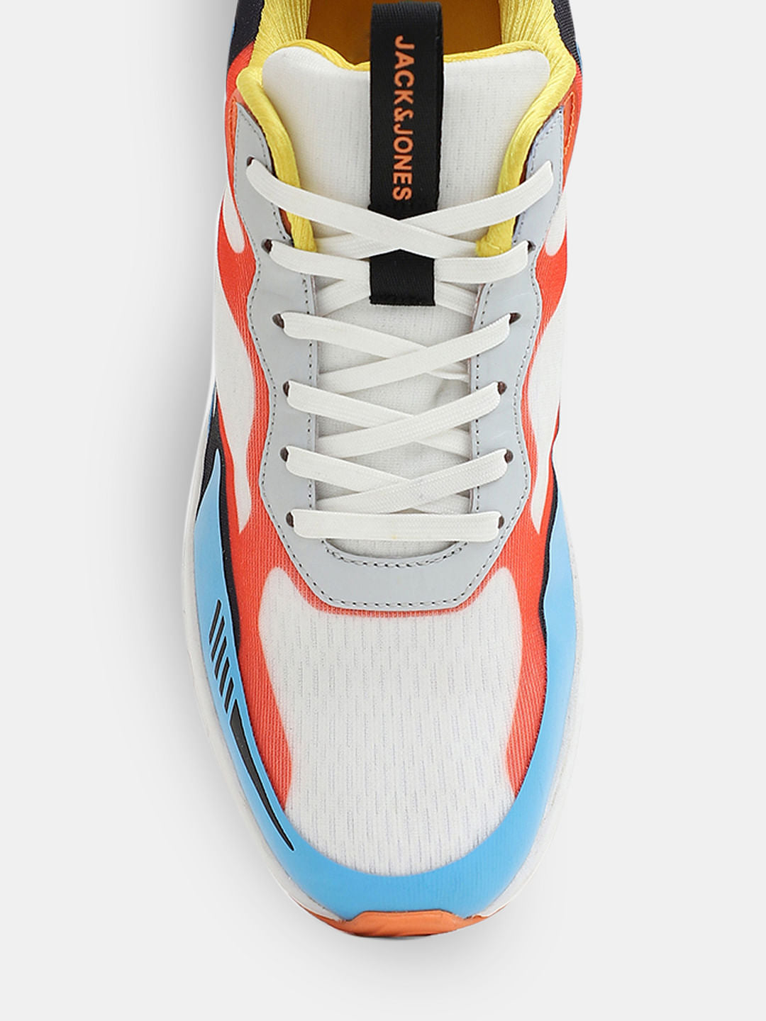 White Colourblocked Sneakers