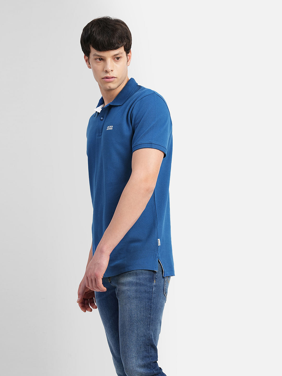 Dark Blue Polo Neck T-shirt
