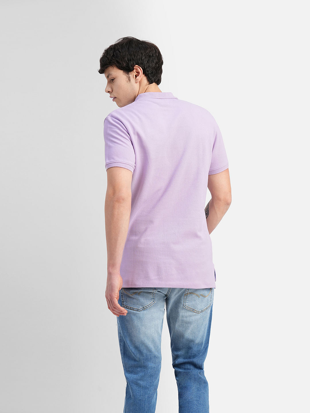 Purple Polo Neck T-shirt