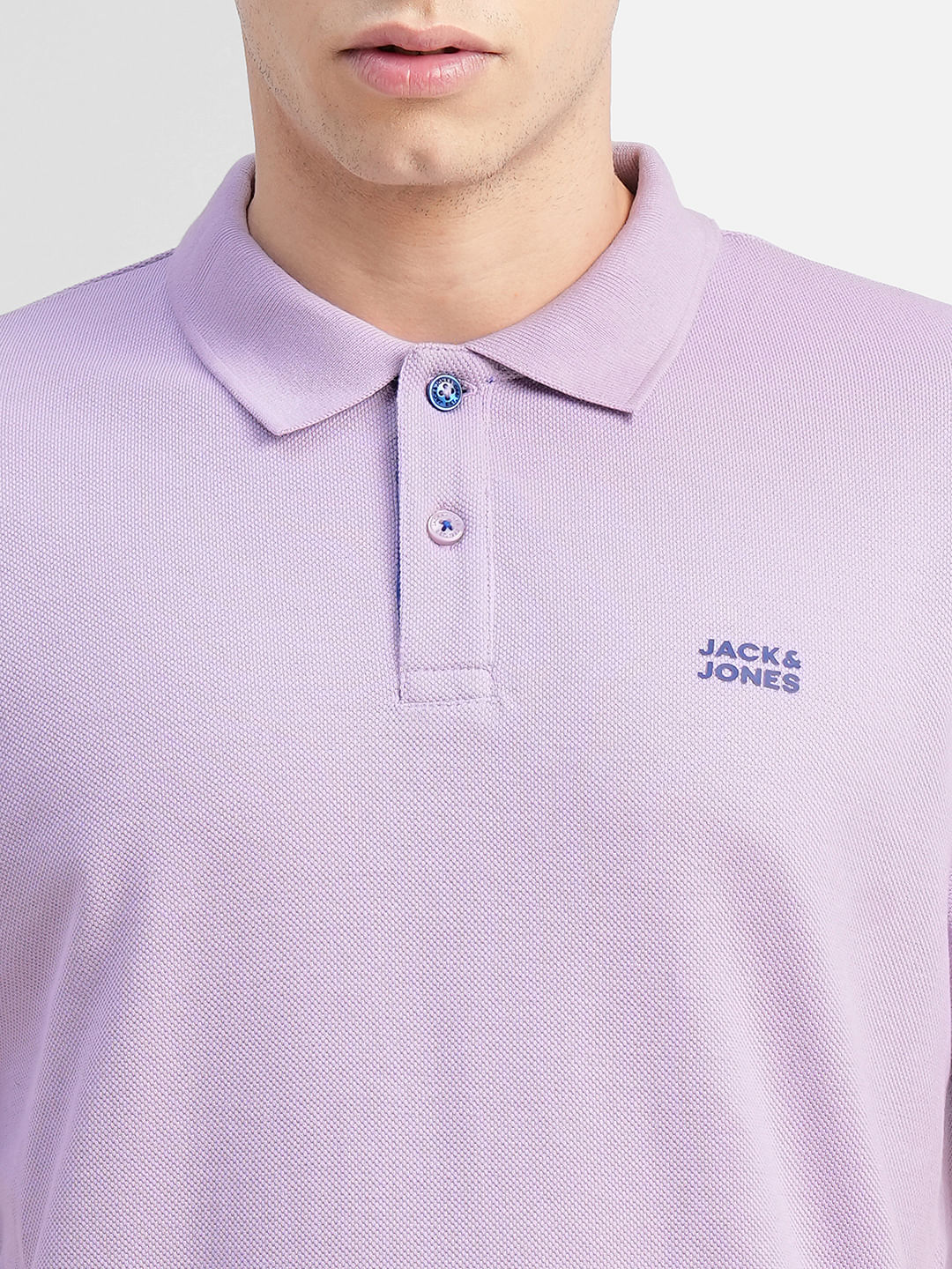 Purple Polo Neck T-shirt