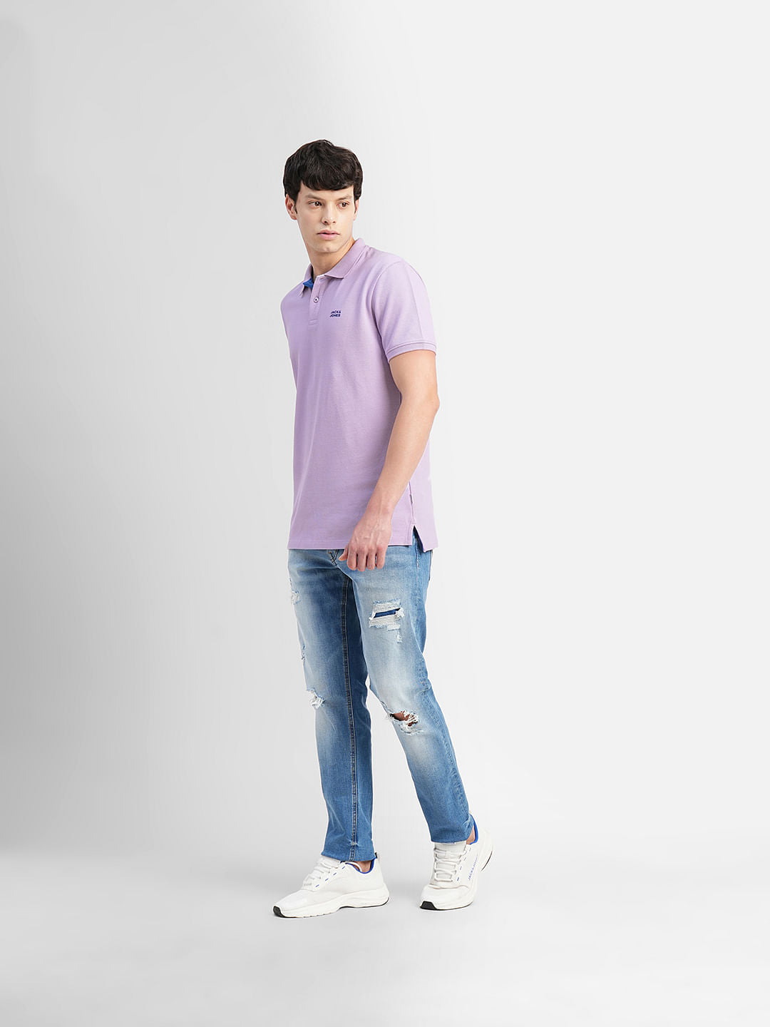 Purple Polo Neck T-shirt