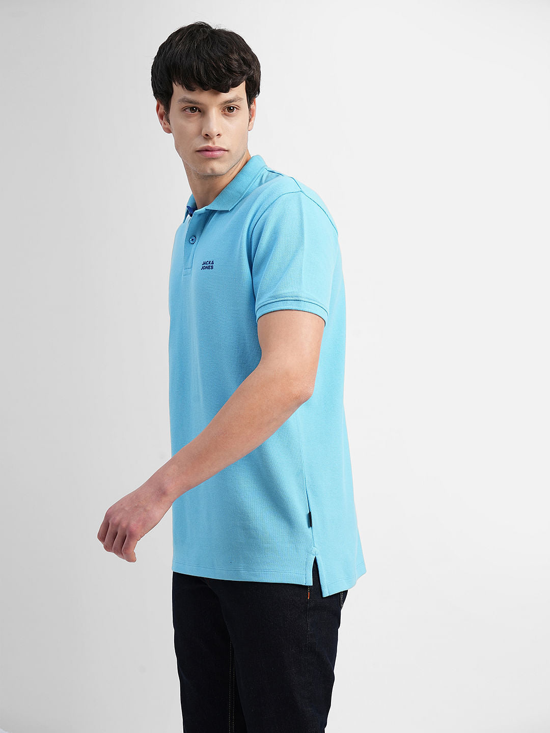 Blue Polo Neck T-shirt