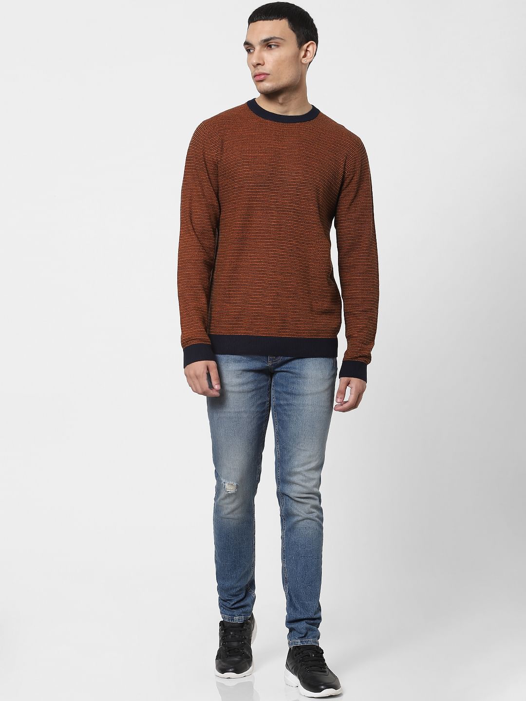 Orange Knit Pullover