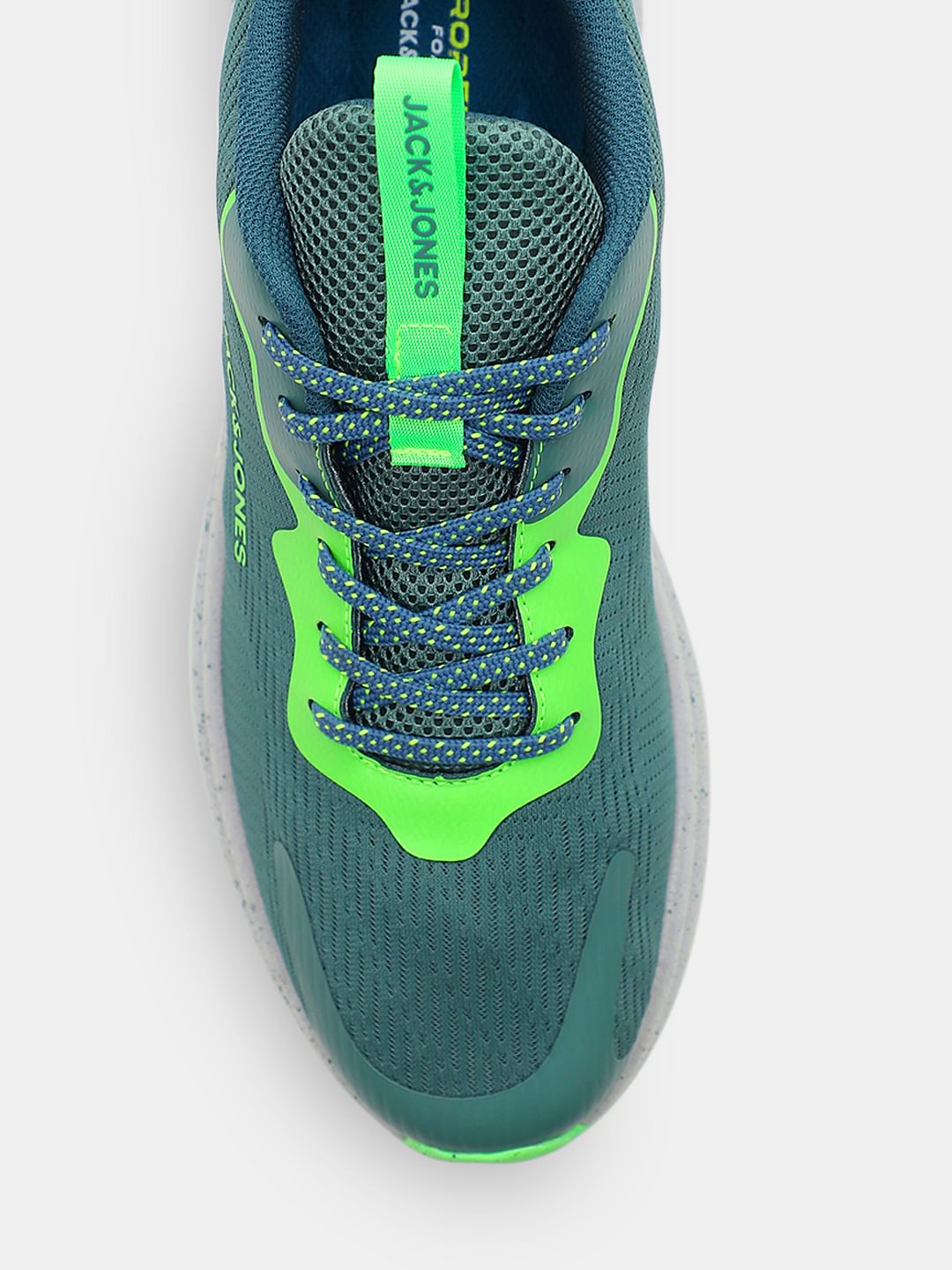 Green Lace-Up Mesh Sneakers