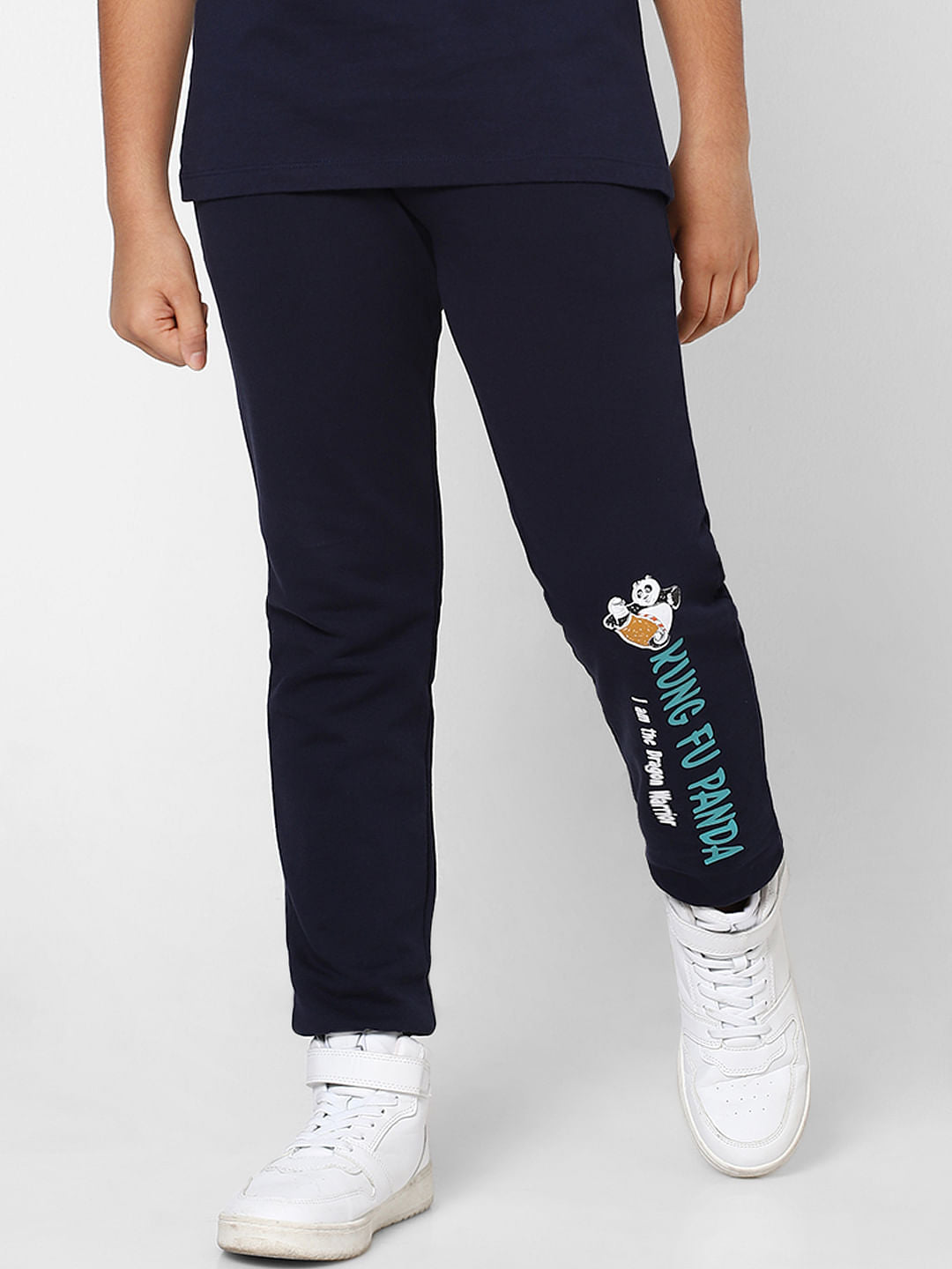 Boys X Kung Fu Panda Blue Graphic Sweatpants