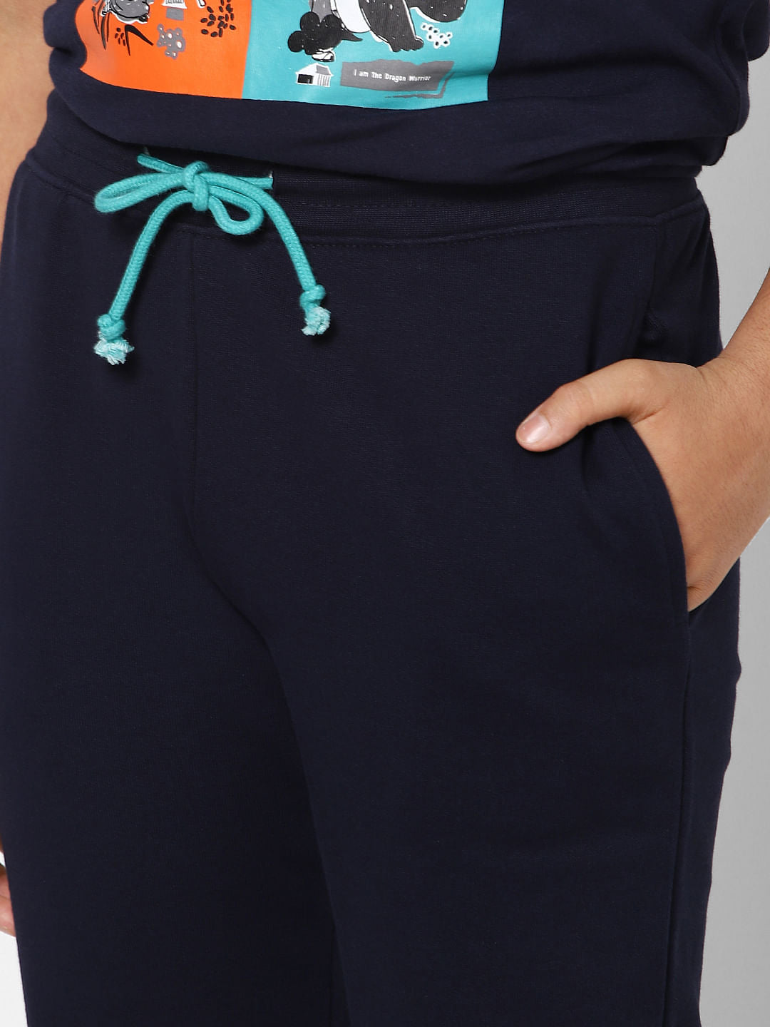 Boys X Kung Fu Panda Blue Graphic Sweatpants