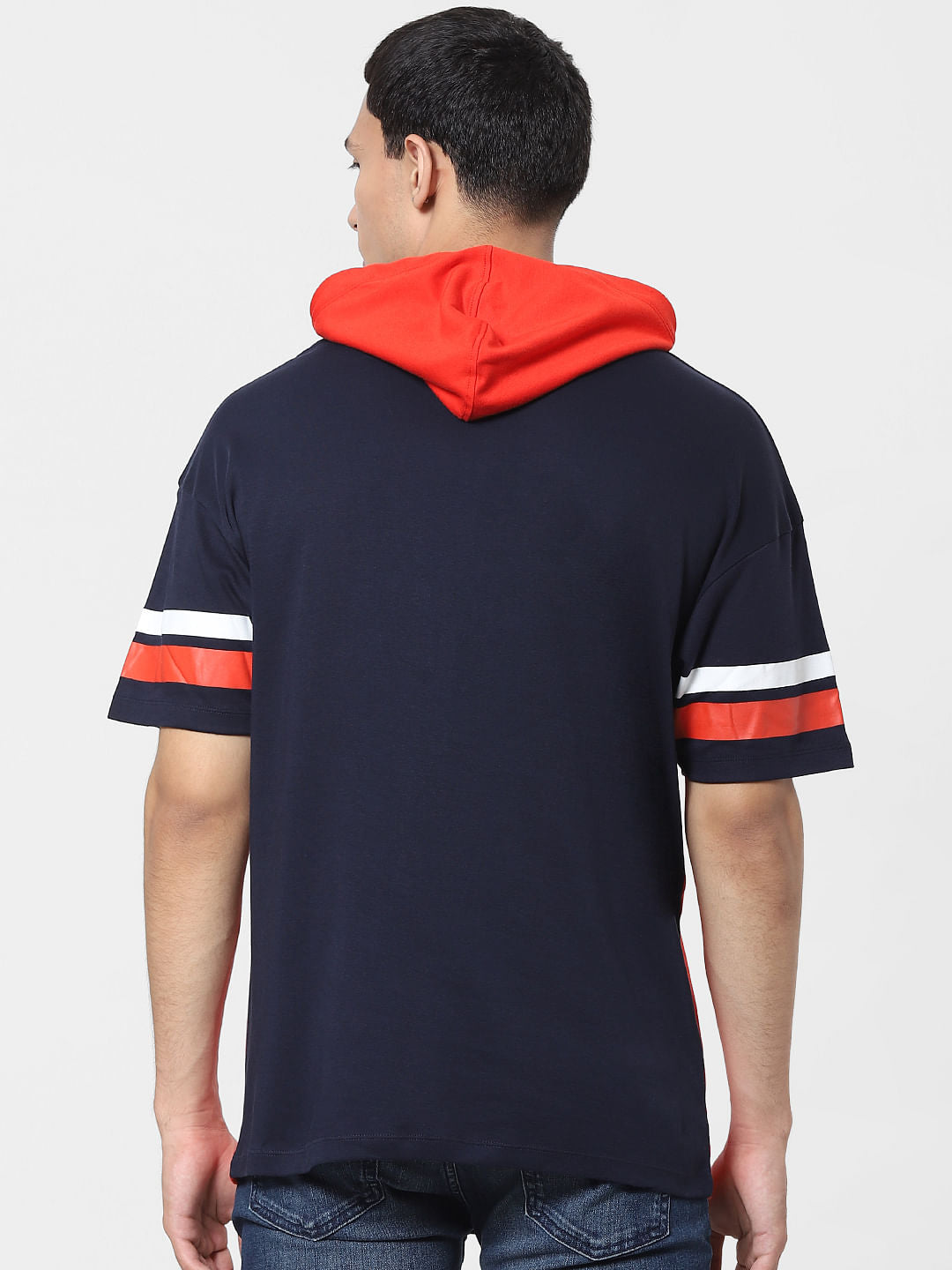 JACK&JONES | COCA COLA Blue Logo Print Hooded T-shirt