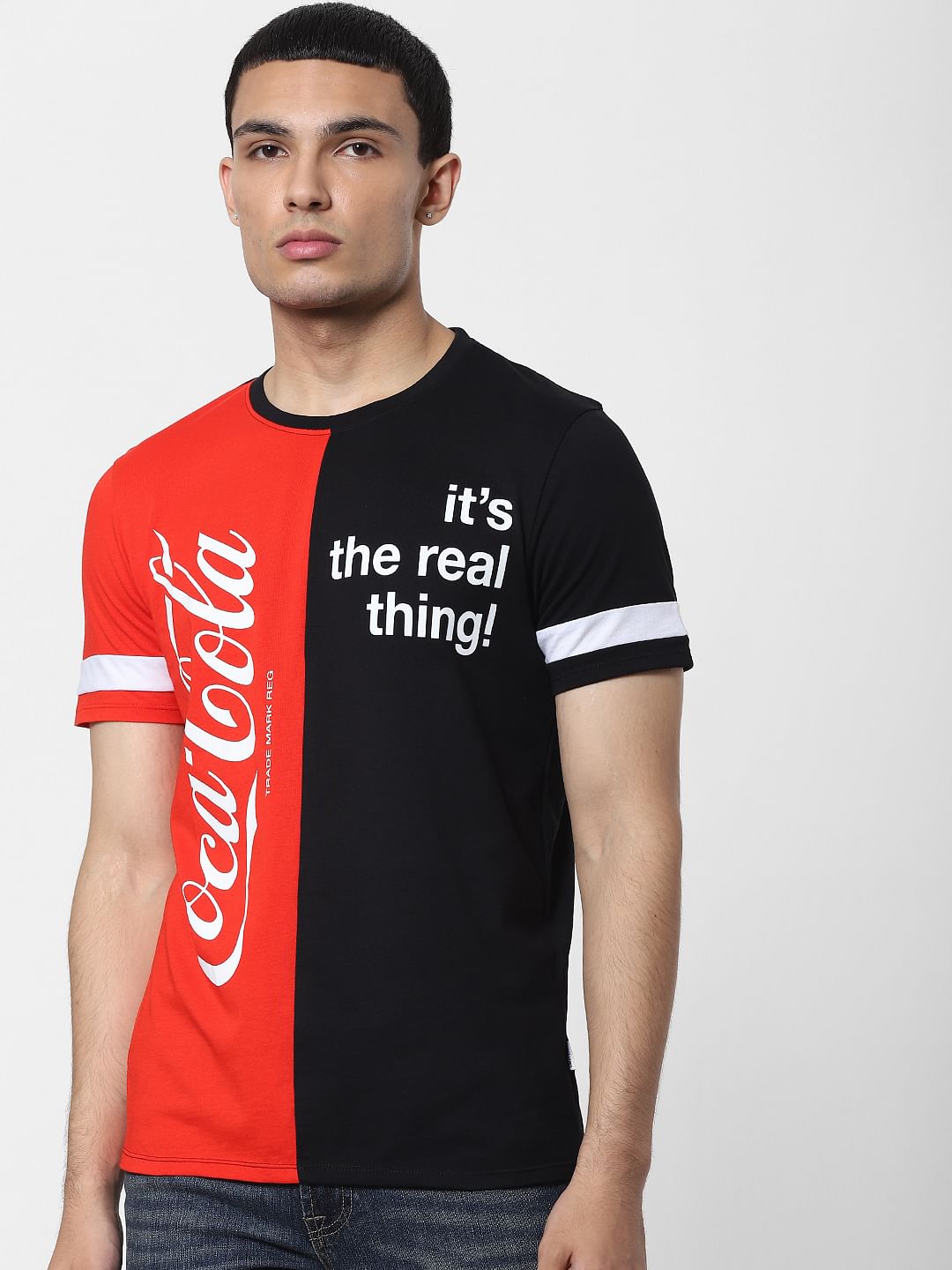 COCA COLA Red Slogan Print Crew Neck T-shirt