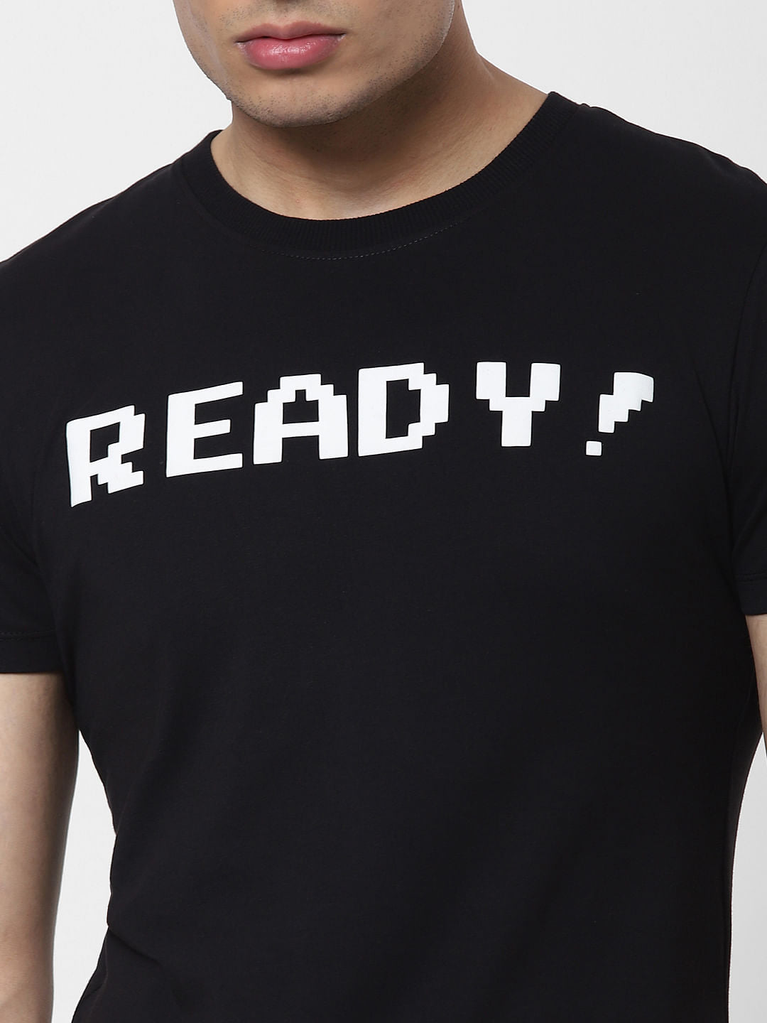 X PAC-MAN Black Graphic Print Crew Neck T-shirt