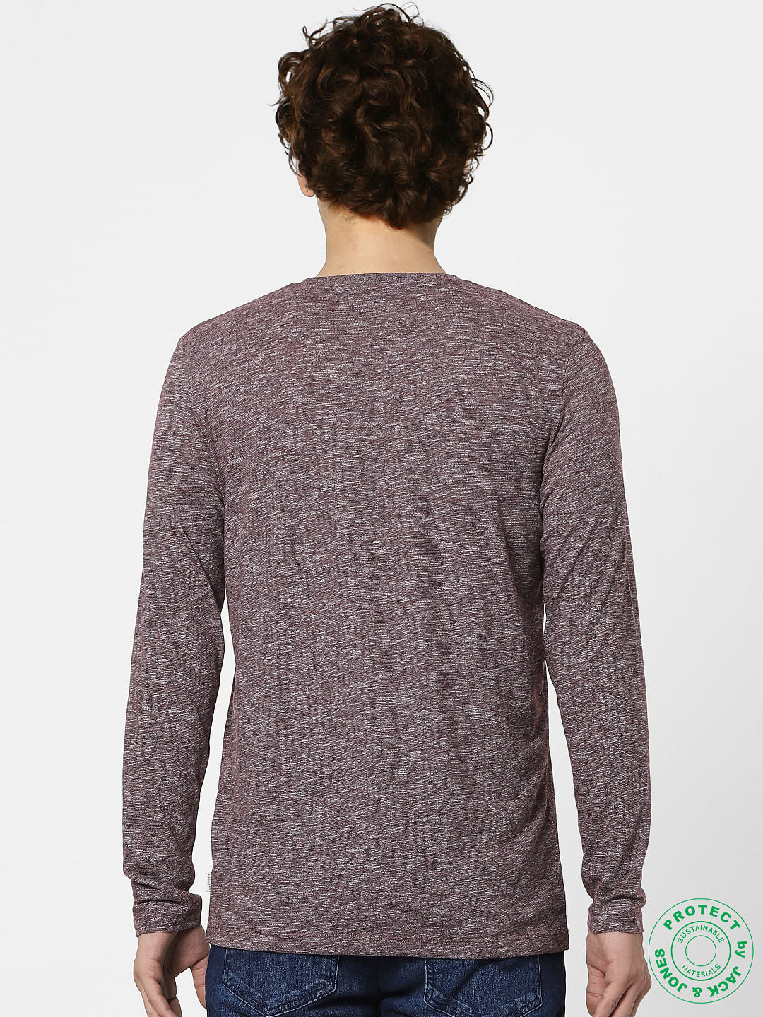 Red Logo Print Full Sleeves T-shirt