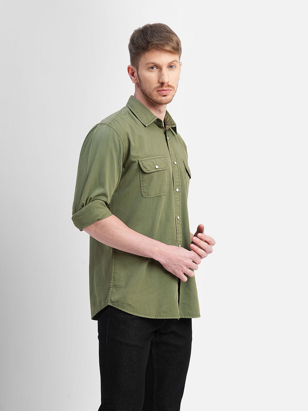 Green Full Sleeves Shirt