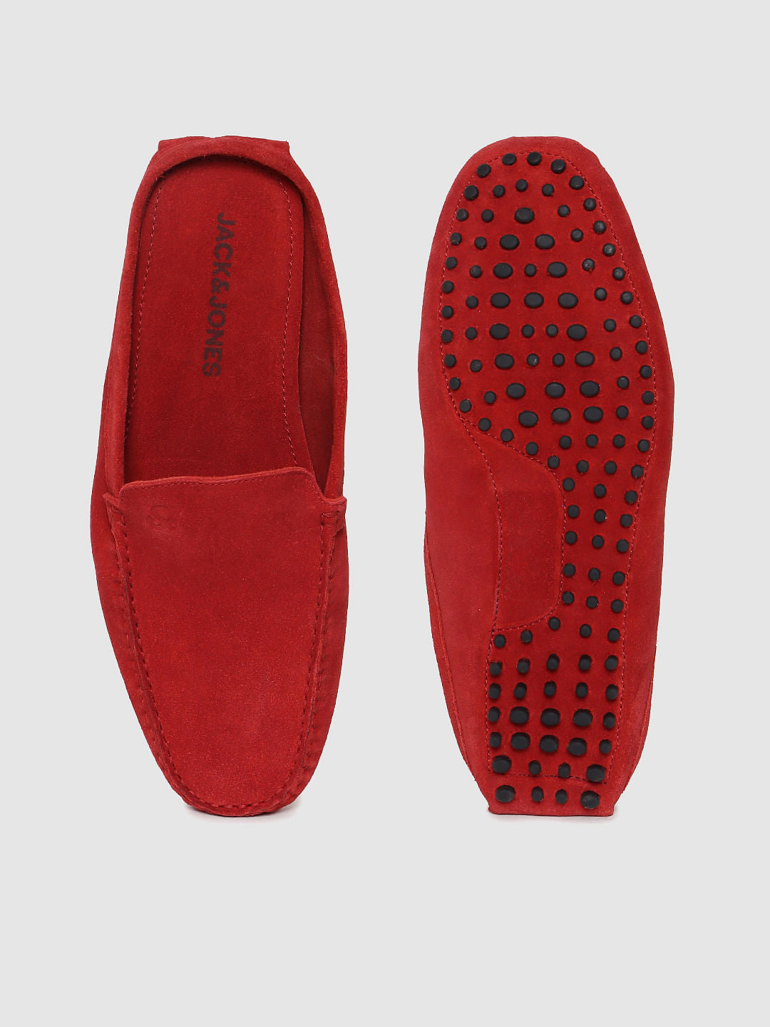 Red Slip On Loafers