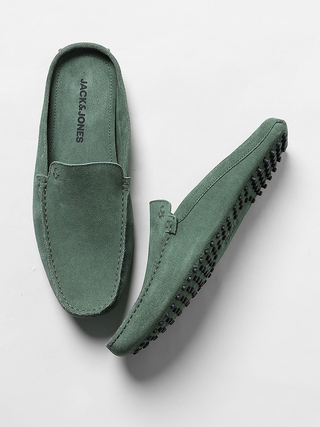 Green Suede Loafers