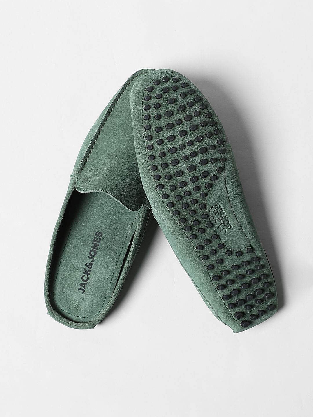 Green Suede Loafers