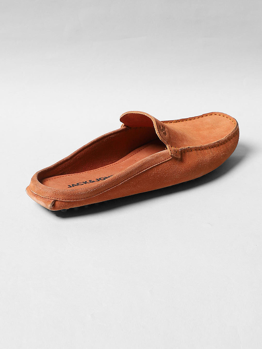 Orange Suede Loafers