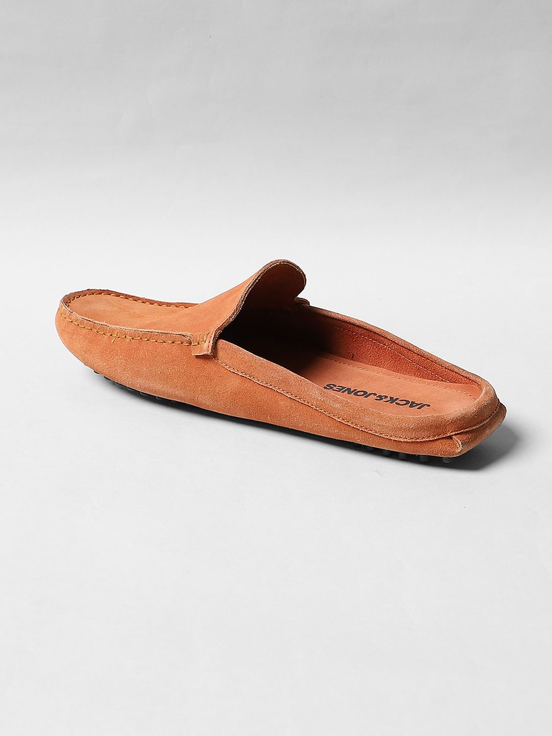 Orange Suede Loafers