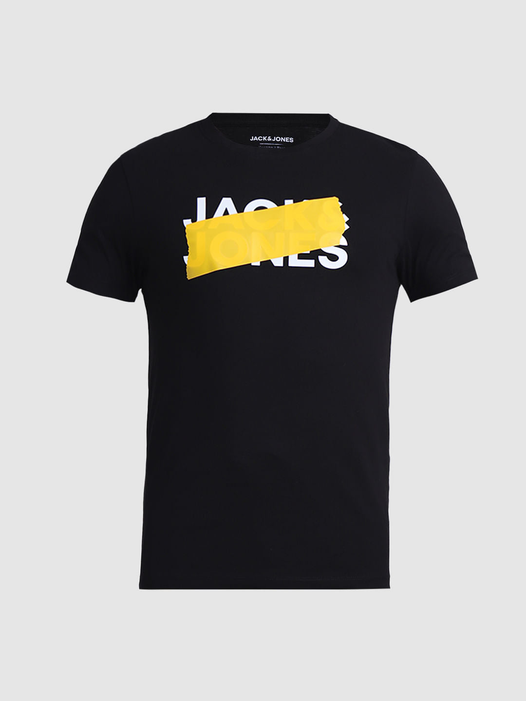Black Logo Print Cotton T-shirt