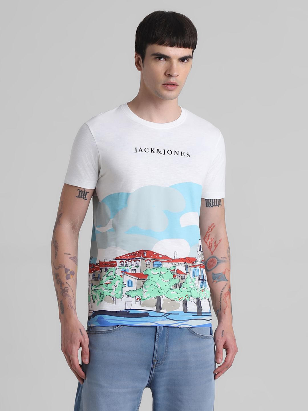 White Rome City Print T-shirt