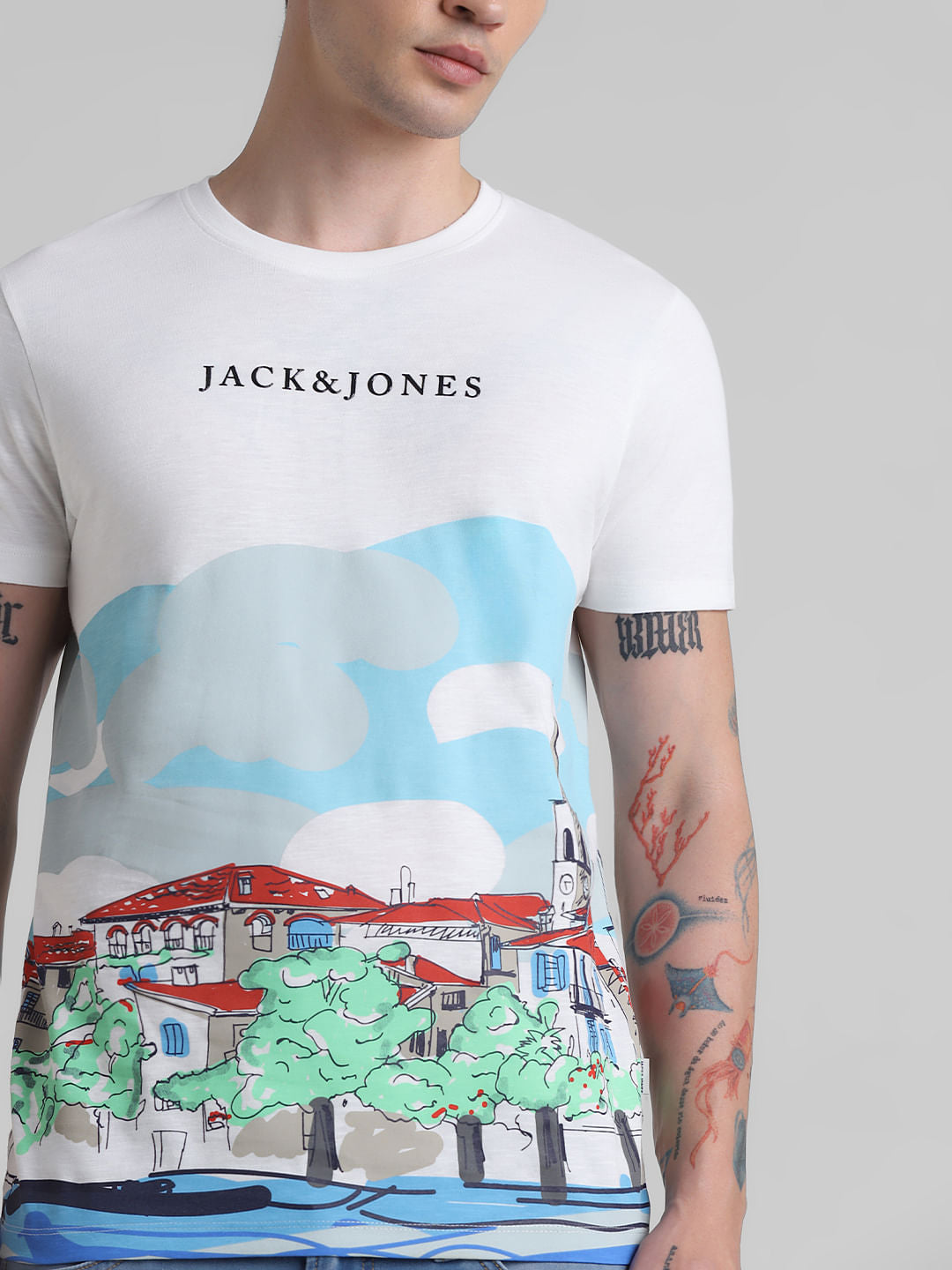 White Rome City Print T-shirt