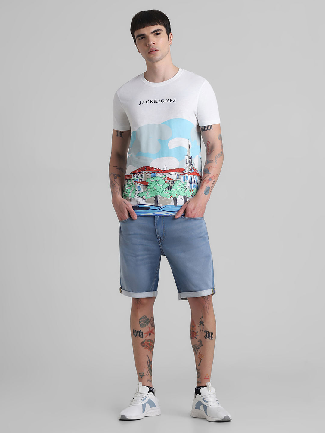 White Rome City Print T-shirt