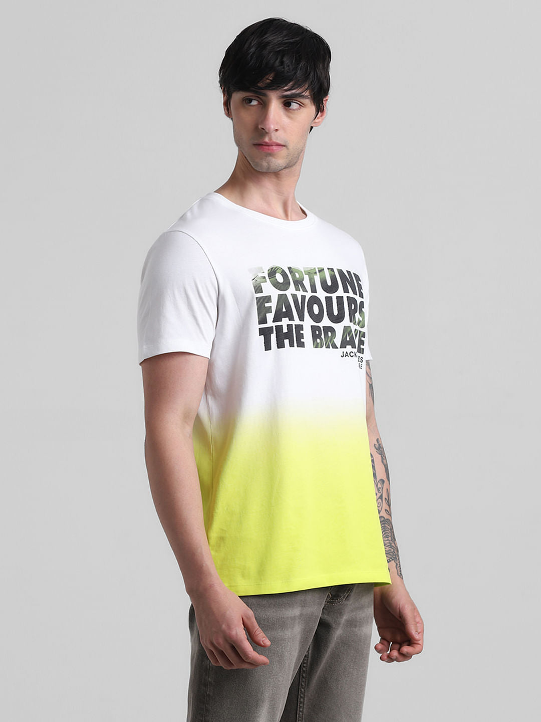 Green Slogan Print T-shirt