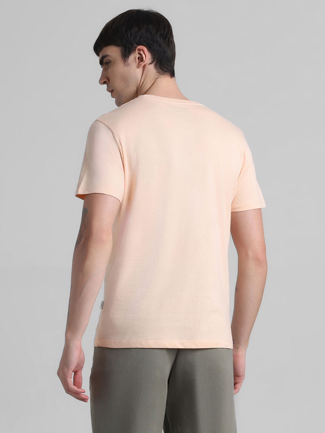 Peach Cityscape Print T-shirt