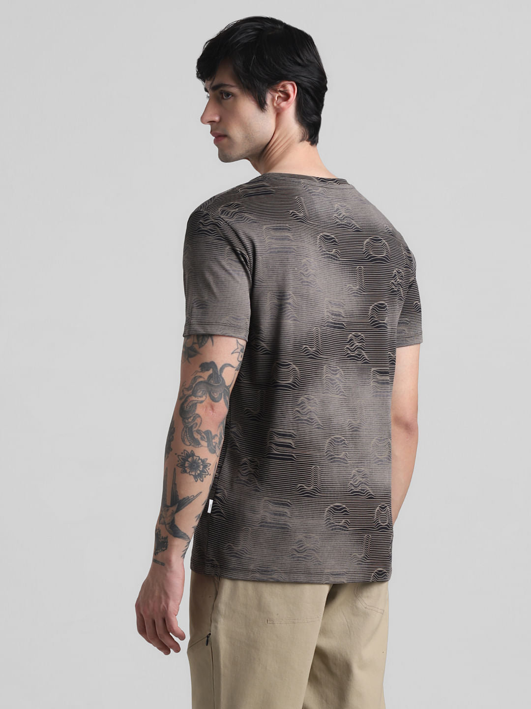 Black Logo Engrave Oversized T-shirt